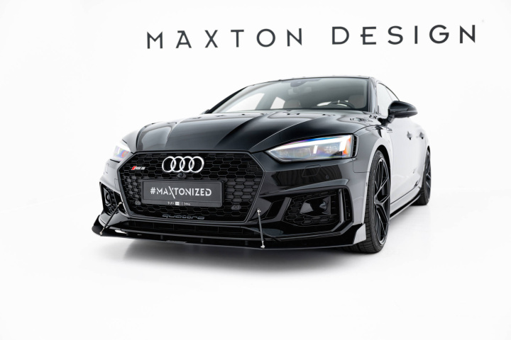 Audi RS5 F5 2017+ Racing Front Splitter V.2 Coupe / Sportback Maxton Design in the group Select car model / Audi / A5 - S5 - RS5 (F5) 2016+ / Styling at DDESIGN Scandinavia AB (AU-RS5-2-CNC-FD2A)