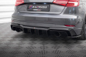 Audi A3 S-Line Sportback 8V Facelift 2016-2020 Diffuser (Single Outlet on both sides exhaust version) Rear Valance Maxton Design