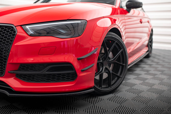 Front Bumper Wings (Canards) Audi S3 / A3 S-Line 8v Sedan / Cabrio Maxton Design in the group Select car model / Audi / A3 - S3 - RS3 (8V) 2012-2019 / Styling at DDESIGN Scandinavia AB (AU-S3-8V-S-CAN1)