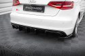 Audi A3 S-Line Sportback 8V 2013-2016 Rear Valance (Version with single exhaust tips on one side) Maxton Design