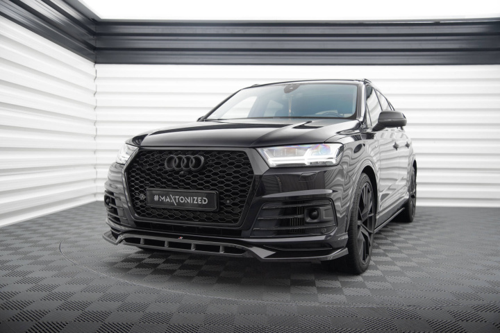 Audi SQ7 / Q7 S-Line Mk2 2016-2019 Front Splitter V.2 Maxton Design in the group Select car model / Audi / Q7 (4M) 2015+ at DDESIGN Scandinavia AB (AU-SQ7-2-FD2G-FD2RG)