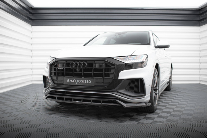 Audi SQ8 / Q8 S-Line Mk1 2018-2023 Front Splitter V.1 Maxton Design in the group Select car model / Audi / Q8 - SQ8 - RS Q8 2018+ at DDESIGN Scandinavia AB (AU-SQ8-1-FD1G-FD1RG)