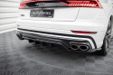 Central Rear Splitter (With Vertical Bars) Audi SQ8 Mk1 2019-2023 Maxton Design