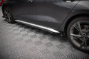 Audi S3 / A3 S-Line 8Y / 8Y Facelift 2020-2024 Street Pro Side Skirts Diffusers + Flaps V.1 Black-Red + Gloss Flaps Maxton Design