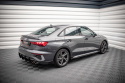Audi S3 / A3 S-Line 8Y / 8Y Facelift 2020-2024 Street Pro Side Skirts Diffusers + Flaps V.1 Black-Red + Gloss Flaps Maxton Design