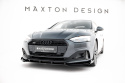 Audi A5 F5 Facelift 2019-2024 Street Pro Front Splitter + Flaps Black-Red + Gloss Flaps Maxton Design