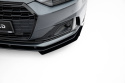Audi A5 F5 Facelift 2019-2024 Street Pro Front Splitter + Flaps Black-Red + Gloss Flaps Maxton Design