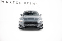 Audi A5 F5 Facelift 2019-2024 Street Pro Front Splitter + Flaps Black-Red + Gloss Flaps Maxton Design