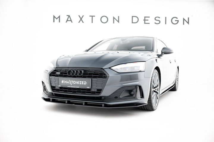 Audi A5 F5 Facelift 2019-2024 Street Pro Front Splitter Black-Red Maxton Design in the group Select car model / Audi / A5 - S5 - RS5 (F5) 2016+ / Styling at DDESIGN Scandinavia AB (AUA52FSBCNC-FD1BRB)