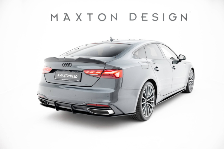 Audi A5 F5 Facelift 2019-2024 Street Pro Rear Diffuser Black-Red Maxton Design in the group Select car model / Audi / A5 - S5 - RS5 (F5) 2016+ / Styling at DDESIGN Scandinavia AB (AUA52FSBCNC-RS1B-BRBI)
