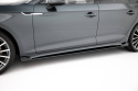 Audi A5 Sportback F5 Facelift 2019-2024 Street Pro Side Skirts Diffusers + Flaps Black-Red + Gloss Flaps Maxton Design