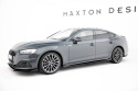 Audi A5 Sportback F5 Facelift 2019-2024 Street Pro Side Skirts Diffusers + Flaps Black-Red + Gloss Flaps Maxton Design
