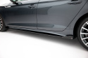 Audi A5 Sportback F5 Facelift 2019-2024 Street Pro Side Skirts Diffusers + Flaps Black-Red + Gloss Flaps Maxton Design