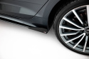 Audi A5 Sportback F5 Facelift 2019-2024 Street Pro Side Skirts Diffusers + Flaps Black-Red + Gloss Flaps Maxton Design
