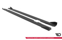 Audi A5 Sportback F5 Facelift 2019-2024 Street Pro Side Skirts Diffusers + Flaps Black-Red + Gloss Flaps Maxton Design