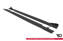 Audi A5 Sportback F5 Facelift 2019-2024 Street Pro Side Skirts Diffusers + Flaps Black-Red + Gloss Flaps Maxton Design