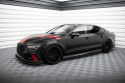 Audi A7 (RS7 Look) C7 2010-2014 Street Pro Side Skirts Diffusers Black-Red Maxton Design