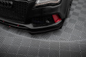 Audi A7 (RS7 Look) C7 2010-2014 Street Pro Front Splitter + Flaps Black-Red + Gloss Flaps Maxton Design