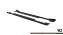 Audi A7 (RS7 Look) C7 2010-2014 Street Pro Side Skirts Diffusers + Flaps Black-Red + Gloss Flaps Maxton Design