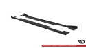 Audi A7 (RS7 Look) C7 2010-2014 Street Pro Side Skirts Diffusers + Flaps Black-Red + Gloss Flaps Maxton Design