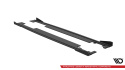 Audi A7 (RS7 Look) C7 2010-2014 Street Pro Side Skirts Diffusers + Flaps Black-Red + Gloss Flaps Maxton Design
