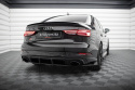 Audi RS3 Sedan 8V Facelift 2016- 2020 Street Pro Rear Side Splitters + Flaps Black-Red + Gloss Flaps Maxton Design