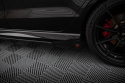 Audi RS3 Sedan 8V Facelift 2016- 2020 Street Pro Side Skirts Diffusers V.1 + Flaps Black-Red + Gloss Flaps Maxton Design