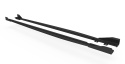 Audi RS3 Sedan 8Y 2020-2024 Street Pro Side Skirts Diffusers + Flaps Black-Red + Gloss Flaps Maxton Design