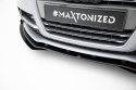Audi TT S / TT S-Line 8J Facelift 2006-2013 Street Pro Front Splitter + Flaps Black-Red + Gloss Flaps Maxton Design