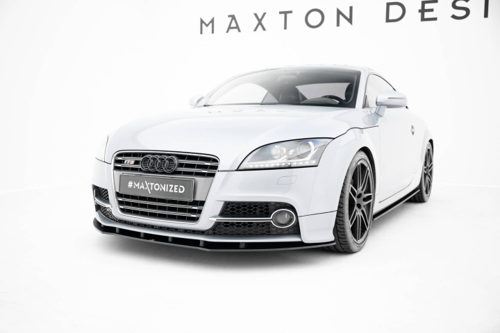 Audi TT S / TT S-Line 8J Facelift 2006-2013 Street Pro Front Splitter Black-Red Maxton Design in the group Select car model / Audi / TT (8J) 2006-2014 & TT (8S) 2014+ / Styling at DDESIGN Scandinavia AB (AUTT2SLINECNC-FD1BRB)