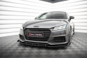 Audi TT S / S-Line 8S 2014- 2018 Street Pro Front Splitter + Flaps Black-Red + Gloss Flaps Maxton Design