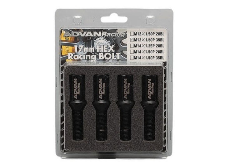 Advan Wheel Bolt (Black) - 4 Pack in the group Exterior / Wheels & Tires / Wheel Bolts and Nuts & Studs / Lug Bolts at DDESIGN Scandinavia AB (AdvanHjulbult4Pack)