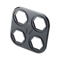 Bulkhead Plate Kit - Square, Backing Plate & O-Rings - Black T7 Design