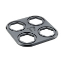 Bulkhead Plate Kit - Square, Backing Plate & O-Rings - Black T7 Design