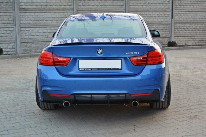 BMW 4-Serie M-Pack F32 2013-2020 Rear Splitter With Vertical Bars Maxton Design in the group Select car model / BMW / 3-series-4-series (F30-F36) 11-19 / Styling / Rear spoiler at DDESIGN Scandinavia AB (BM-4-F32-MPACK-CNC-RS1A)