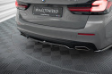 Central Rear Splitter (With Vertical Bars) Bmw 5 G30 / G31 Facelift Maxton Design