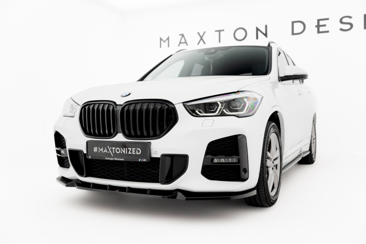 BMW X1 M-Sport F48 Facelift 2019-2022 Front Splitter Maxton Design in the group Select car model / BMW / X1 (F48) 15-19 at DDESIGN Scandinavia AB (BM-X1-48F-MPACK-FD1G)