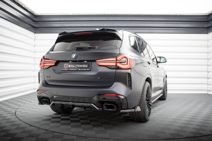 BMW X3 M-Pack G01 Facelift 2021+ Central Rear Splitter (with vertical bars) V.1 Maxton Design in the group Select car model / BMW / X3 (G01) 18+ at DDESIGN Scandinavia AB (BM-X3-01F-MPACK-RD1G-RD2G)