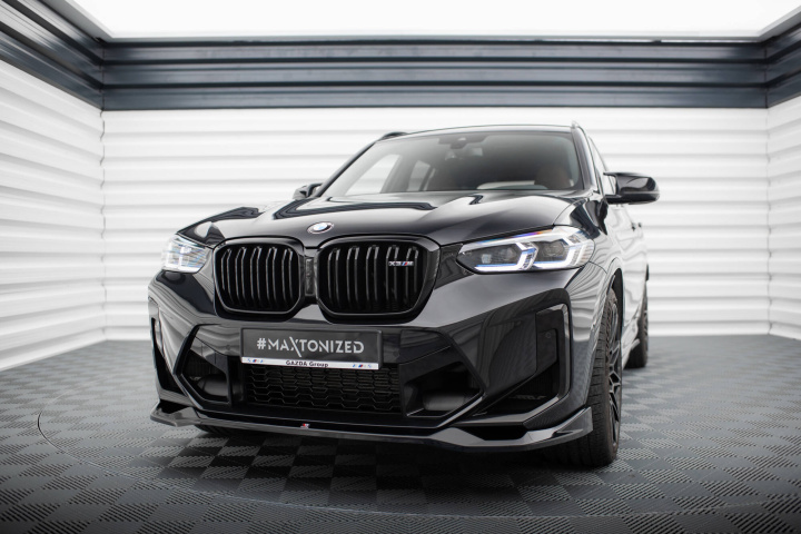 BMW X3 M F97 LCI 2021+ Front Splitter V.2 Maxton Design in the group Select car model / BMW / X3 (G01) 18+ at DDESIGN Scandinavia AB (BM-X3M-F97F-FD2G)