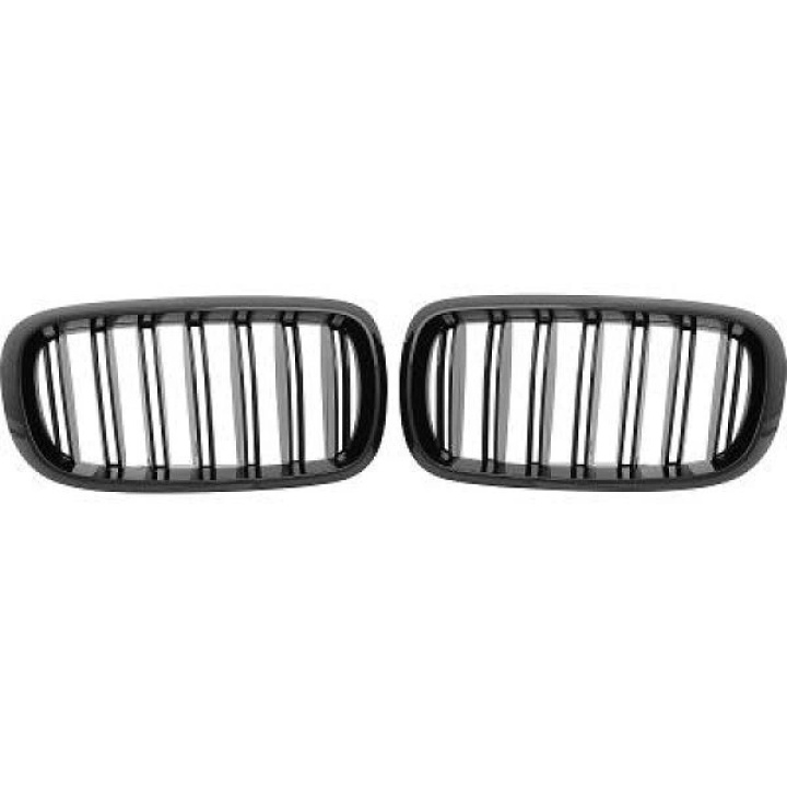 BMW X5/X6 F15/F16 13-19 Double Ribbed Gloss Black Sports Grill / Kidneys in the group Select car model / BMW / X5 (F15) 13-18 / Styling at DDESIGN Scandinavia AB (BM1096001)