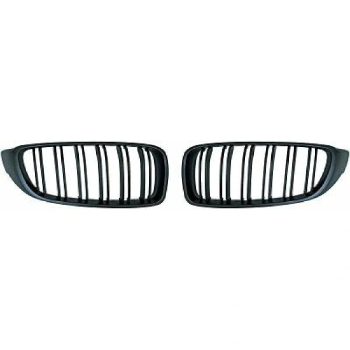 BMW 4-Series F32/33/36 13-21 Double-ribbed Glossy Black Sport Grille / Kidneys Sport-Look in the group Select car model / BMW / 3-series-4-series (F30-F36) 11-19 / Styling / Grilles at DDESIGN Scandinavia AB (BM117002)