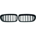 BMW 5-Series F10/F11 2013-2017 Double-ribbed Glossy Black Sports Grill / Kidneys