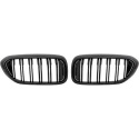 BMW 5-Series G30/G31 2017-2020 Double-ribbed Glossy Black Sport Grille / Kidneys Sport-Look