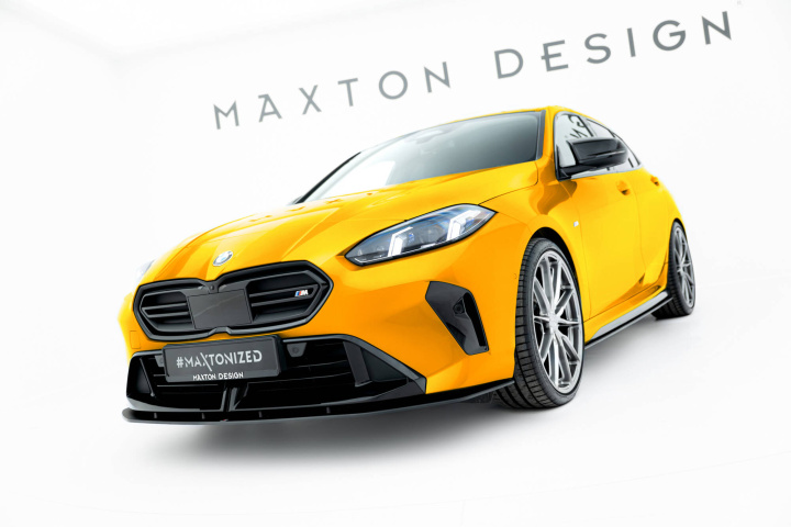 BMW 1-Serie M-Sport F70 2024+ Street Pro Front Splitter Maxton Design in the group Select car model / BMW / 1-serie (F70) 2024+ at DDESIGN Scandinavia AB (BM170MPACKCNC-FD1B)