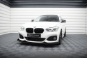 BMW 1 F20 M-Pack Facelift / M140i 2015-2019 Street Pro Front Splitter V.3 + Flaps for Black-Red + Gloss Flaps Maxton Design