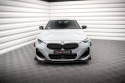 BMW 2 Coupe M-Pack / M240i G42 2021- Street Pro Front Splitter + Flaps Black-Red + Gloss Flaps Maxton Design