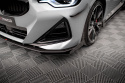 BMW 2 Coupe M-Pack / M240i G42 2021- Street Pro Front Splitter + Flaps Black-Red + Gloss Flaps Maxton Design