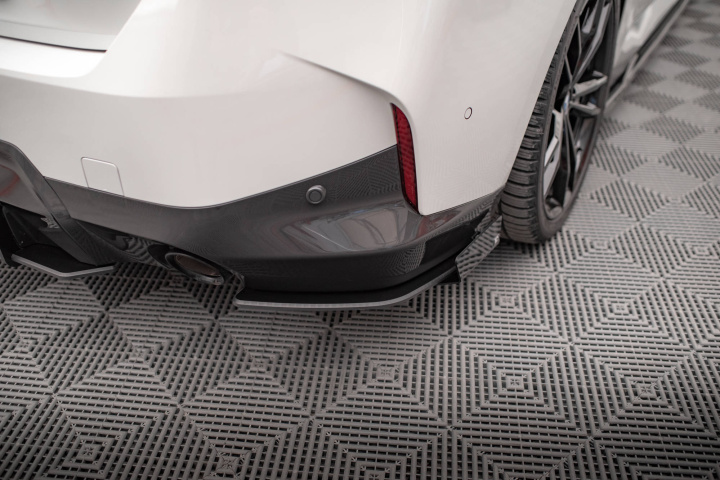 BMW 2 Coupe M-Pack G42 2021- Street Pro Rear Side Splitters + Flaps Black-Red + Gloss Flaps Maxton Design in the group Select car model / BMW / 2-series (G42) 2022+ at DDESIGN Scandinavia AB (BM242MPACKCNCRSD1BRBRSF1G)