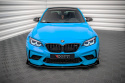 BMW M2 Competition F87 2016-2020 Street Pro Front Splitter V.1 + Flaps Black-Red + Gloss Flaps Maxton Design