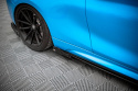 BMW M2 F87 2016-2020 Street Pro Side Skirts Diffusers + Flaps Black-Red + Gloss Flaps Maxton Design